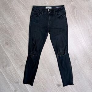 DL1961 Margaux Black Instasculpt Ankle Distressed Skinny Jeans Women’s